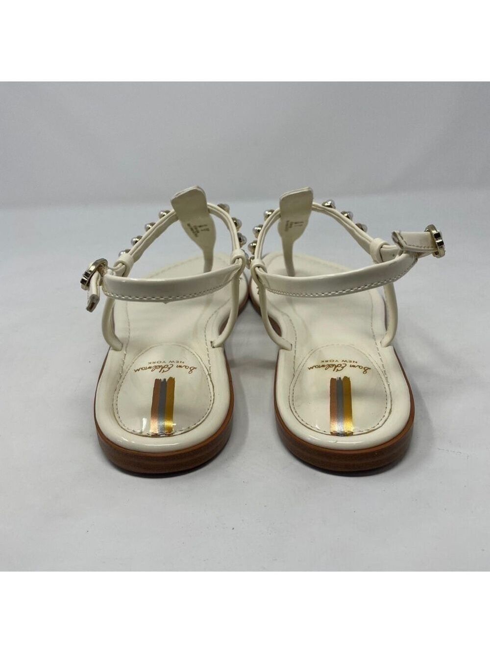 Sam Edelman Gigi Patent Pearl Embellished Thong T- Strap Sandals - NWT - Picture 7 of 11